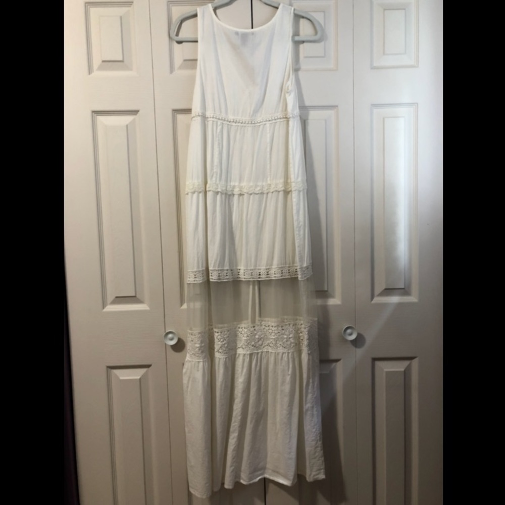 Sheer Maxi Dress with front button detail - Picture 4 of 5